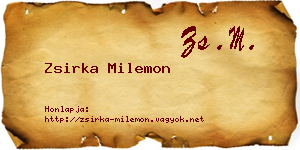 Zsirka Milemon névjegykártya